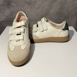 Aetrex Morgan Hook & Loop Comfort Shoes Leather White Green Women's 9.5